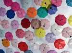 See Tlaquepaque Colourful Umbrellas, Mexico