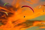 Morocco Marrakech Agafay Desert Paragliding Sunset.