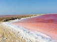 Pink sea and mud volcano