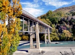 Walk across The Lower Shotover Bridge, Queenstown, New Zealand