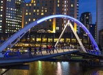 Cross Southbank Pedestrian Bridge (Evan Walker Bridge), Southbank, Victoria, Australia