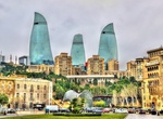 See Flame Towers, Baku, Azerbaijan