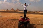 Pyramids Of Giza Adventure Tours on ATV Quad bike ride in desert
