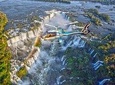 Panoramic Helicopter Flight over Iguassu Falls