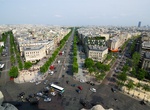 View from top of Arc de Triomphe, Paris, France