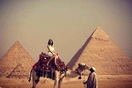 Giza Pyramids by Camel