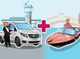 Private Arrival Transfer: Venice Airport (VCE) to Hotel / Van + Water Boat