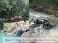 Private Blue Hole Secret Falls & River Tubing Tour/Transportation 