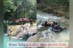 Private Blue Hole Secret Falls & River Tubing Tour/Transportation 