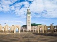 Hassan II mosque from Casablanca Airport.