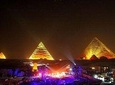 show sound and light at night Giza pyramids 