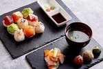 Experience Japanese cuisine in Asakusa (Temari sushi + miso soup + asakuzuke)