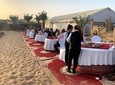 Premium Desert Safari with BBQ Dinner Service on the table 