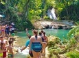 Ocho Rios Highlights, Blue Hole Secret Falls, and Jerk Stop from Falmouth