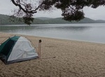 Camp at Brod Bay Campsite, Kepler Track, Fiordland National Park, New Zealand