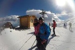 One day in the Snow-Skiing !!