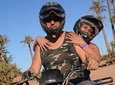 Quad bike in the palm grove of Marrakesh 