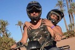 Quad bike in the palm grove of Marrakesh 