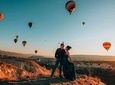 Chase balloons in vintage car photography tour
