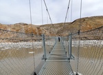 Walk Across Star Mine Suspension Bridge, Drumheller, Alberta, Canada