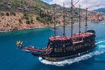 from Side: Alanya Pirates Boat Tour with drinks and lunch