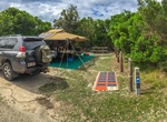 Camp at Black Rocks Campground, Bundjalung National Park, NSW, Australia