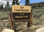 Camp at Tuff Campground, Toms Place, California