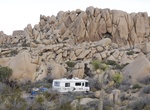 Camp at Jumbo Rocks Campground, Joshua Tree National Park, California