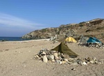 Camp at Parson’s Landing Campground, Catalina, California