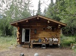 Camp at Nugget Creek Cabin, Wrangell–St. Elias National Park, Alaska