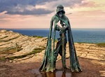 See King Arthur Sculpture, Tintagel Island, Cornwall, England