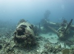 Wreck Dive Emily (Kawanishi H8K1) Flying Boat, Chuuk Lagoon, Micronesia
