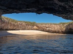 Relax on Playa del Amor (Hidden Beach), Marieta Islands, Mexico