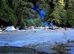 Camp at Thrashers Cove, Vancouver Island, British Columbia, Canada