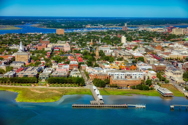 North Charleston, South Carolina, city landscape in the Lowcountry