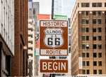See Historic Route 66 Begin Sign, Chicago, Illinois