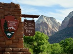 See Zion South Entrance Sign, Zion National Park, Utah