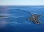 Drive over Øresund Bridge, Sweden - Denmark
