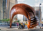 See Weaving Fence & Horn Sculpture, Calgary, Alberta