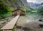 See Fishing Hut on Lake Obersee, Berchtesgaden National Park, Germany
