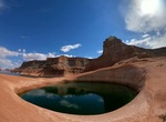 Swim at Padre Bay Toilet Bowl, Lake Powell, Utah