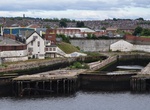 See Abandoned docks in South Shields' Harbour, South Shields, England