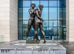 See L’Ame Sentinelle (Female Nudes Embracing) by Nat Neujean, Brussels, Belgium
