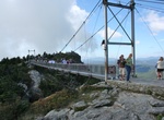 Walk across Mile-High Swinging Bridge, Grandfather Mountain, North Carolina