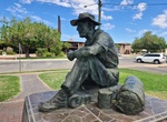 Visit The Jolly Swagman Sculpture, Winton, Queensland, Australia