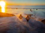 Relax at Guðlaug Baths, Akranes, Iceland