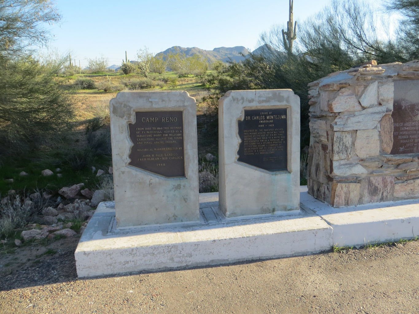 Camp Reno Arizona Camp Reno Historical Marker