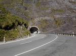 Drive through Homer Tunnel, New Zealand
