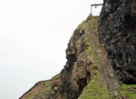 Climb The British Steps, Gásadalur, Vágar, Faroe Islands