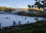 Relax at Secret Lagoon (Gamla Laugin), Flúðir, Iceland